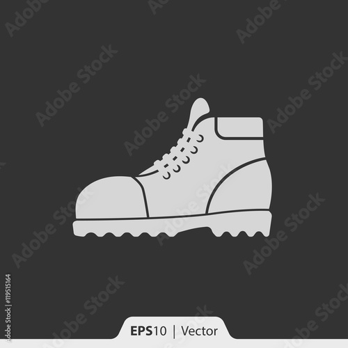 Leather boots vector icon for web and mobile