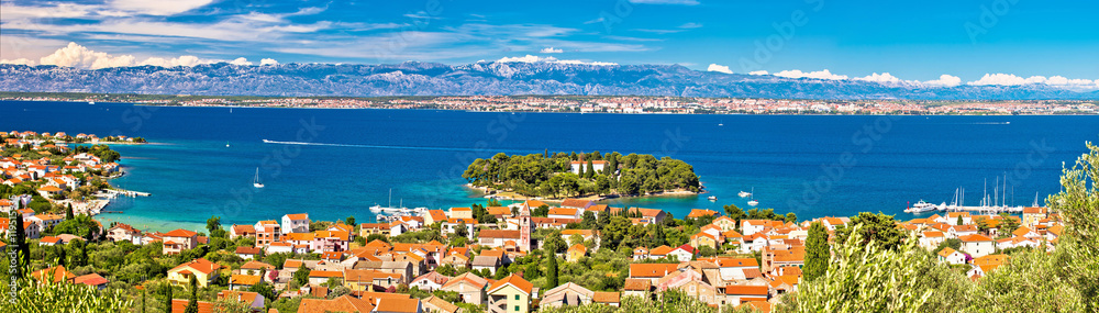 Island of Ugljan waterfront panoramic view