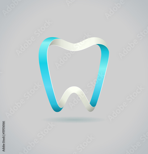 Abstract tooth. Vector symbol