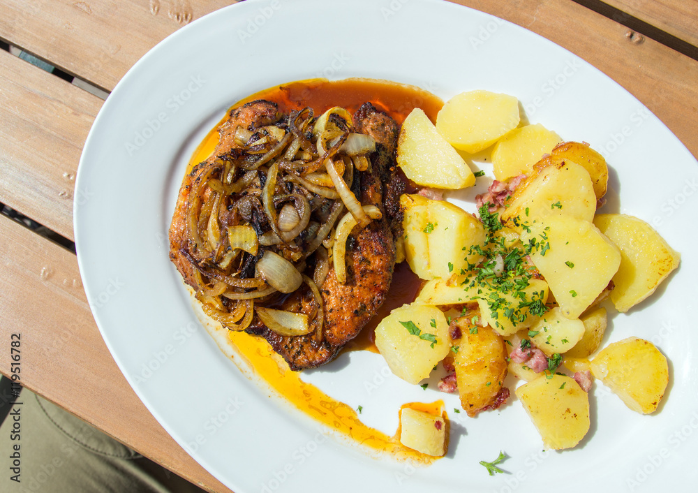 Wiener Schnitzel - fried pork chop Wiener Schnitzel - fried pork chop