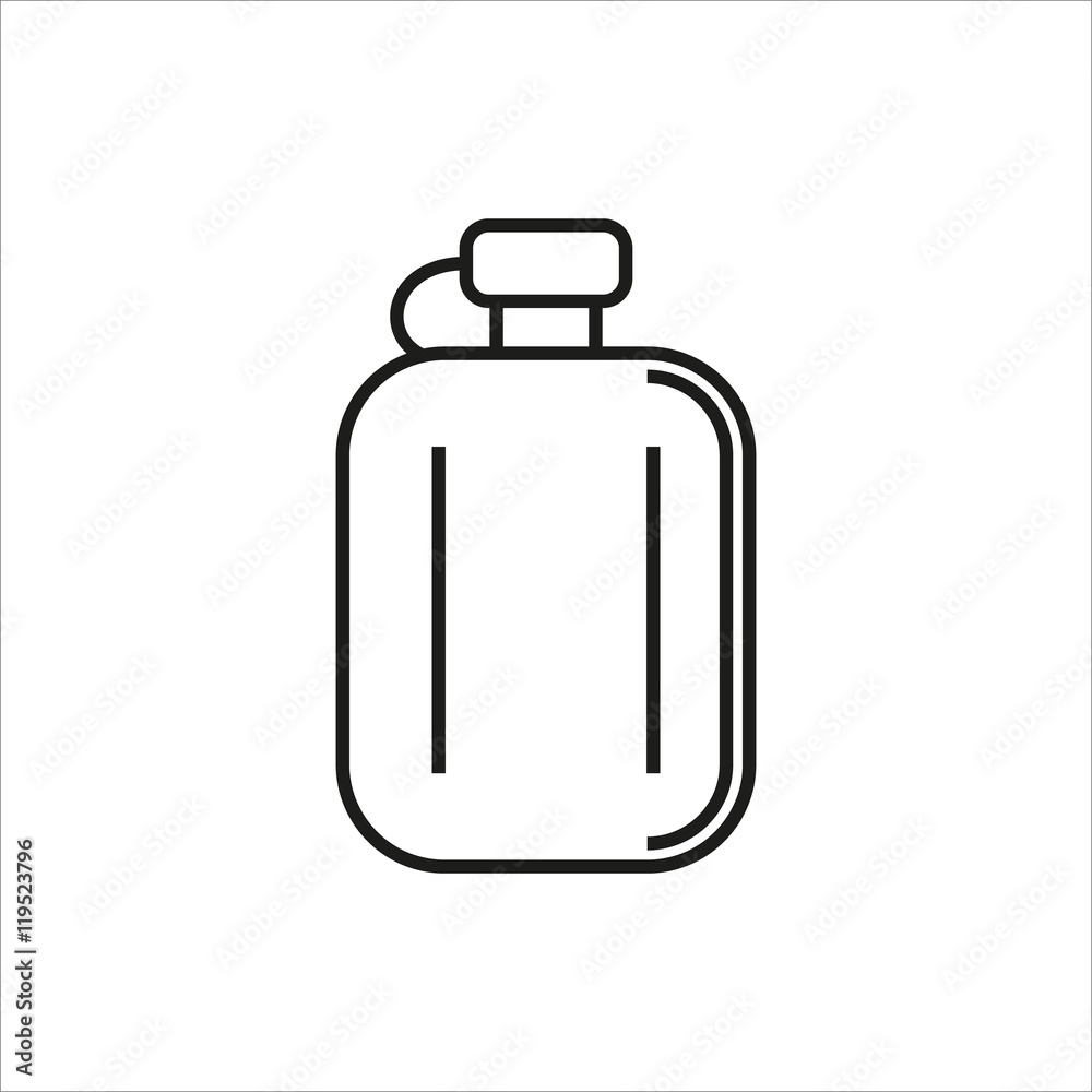 Hip flask simple icon on white background Hip flask simple icon on white background