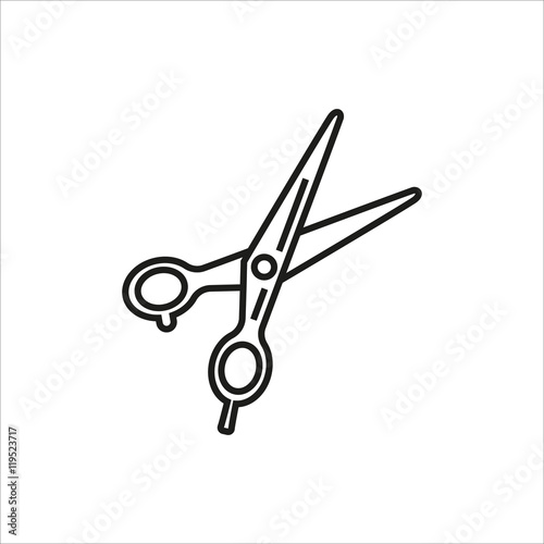 scissors icon on white background