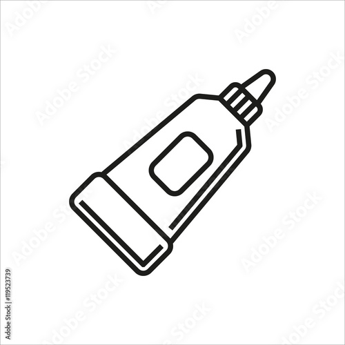 Tube, container, toothpaste, cream icon isolated