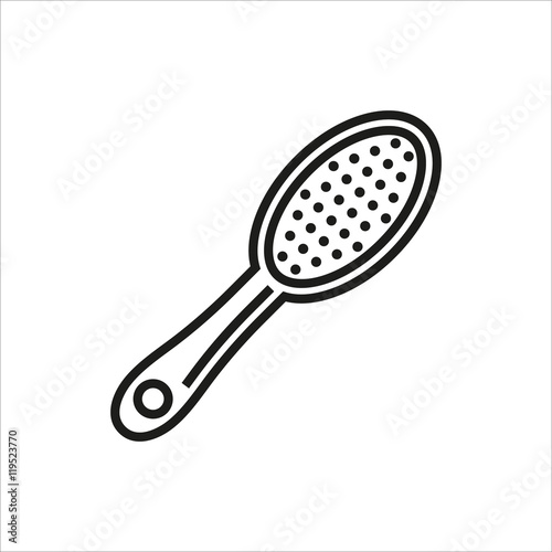 Massage Comb Hair simple icon on white background