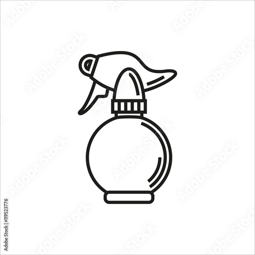 Spray bottle simple icon on white background