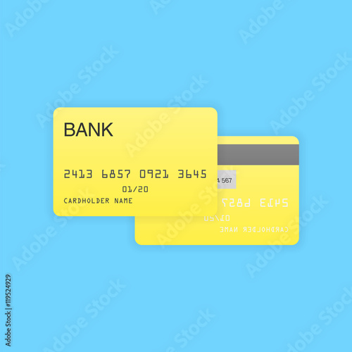 Blank debit or credit card vector illustration