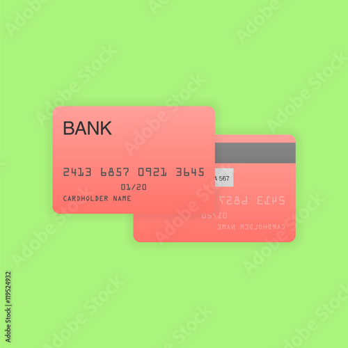 Blank debit or credit card vector illustration