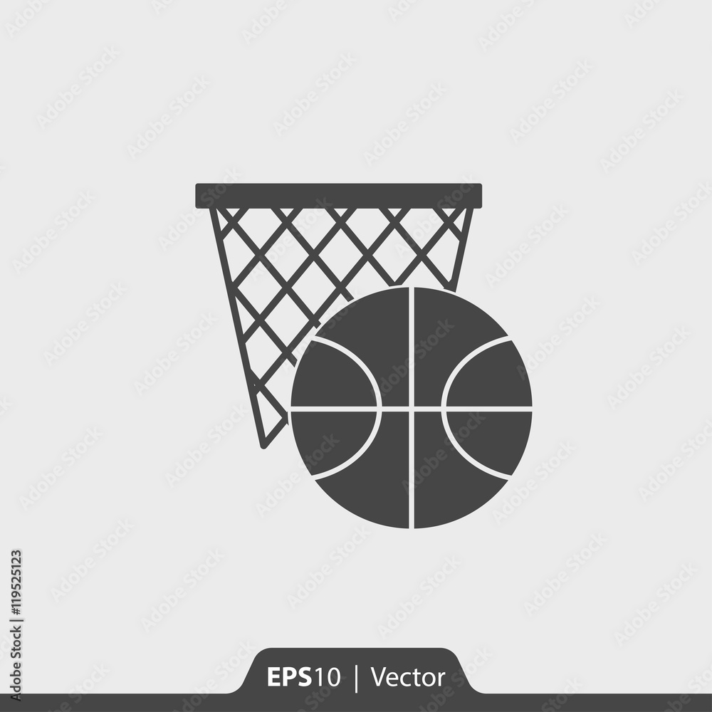 Basketball vector icon for web and mobile