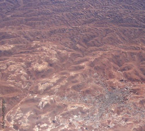 Aerial view of Desert landscape