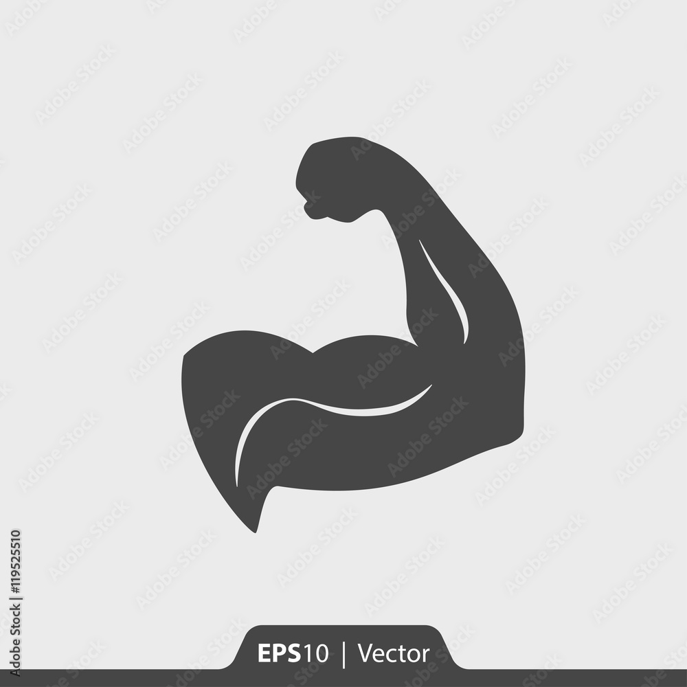 Strong arm vector icon for web and mobile Strong arm vector icon for web and mobile
