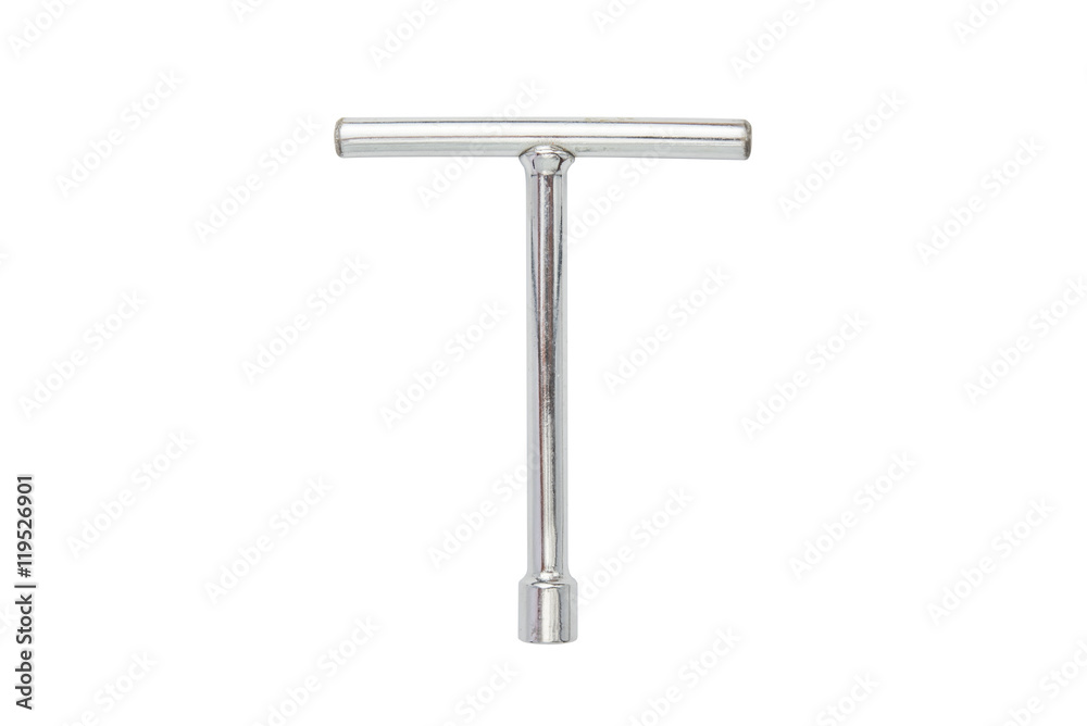 T wrench isolated on white background with clipping path T wrench isolated on white background with clipping path