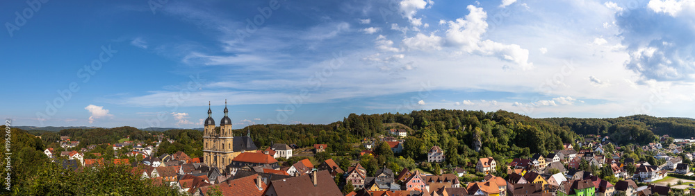 Panorama of the City  Goessweinstein in the Franconia Switzerland, Germany, Bavaria