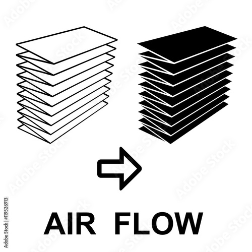 air filter black symbol vector
