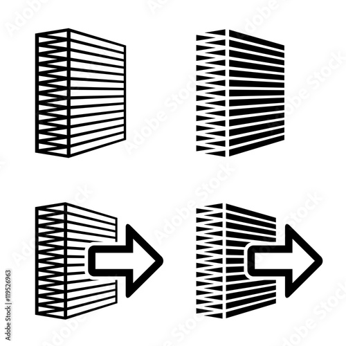 air filter black symbol vector