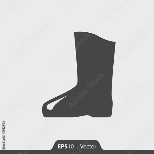 Rubber boots vector icon for web and mobile