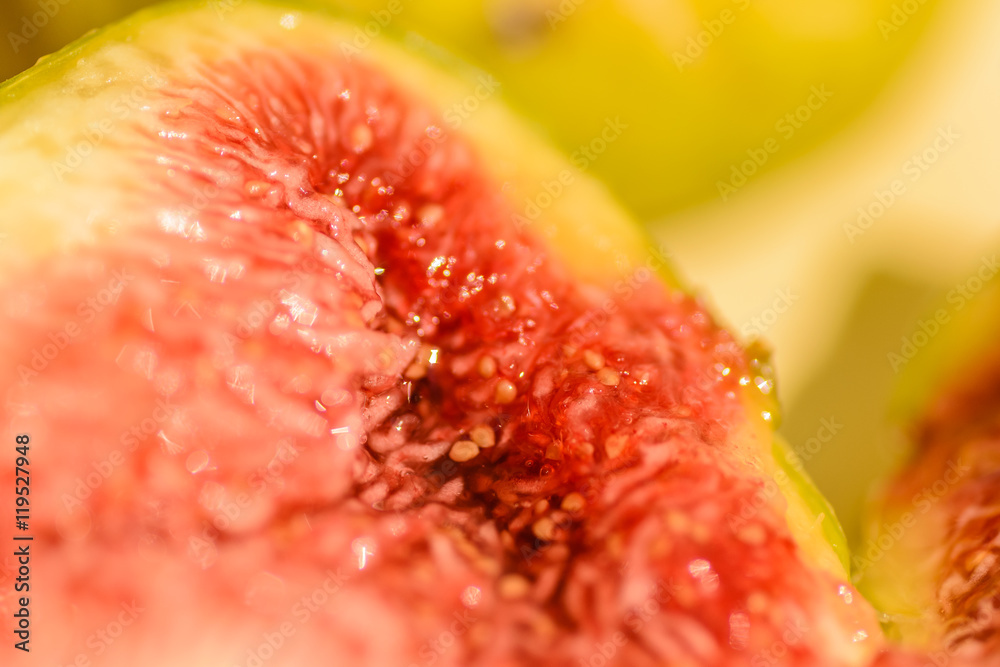 The interior of the fruit figs The interior of the fruit figs