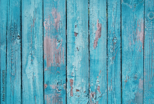 blue shabby wooden planks