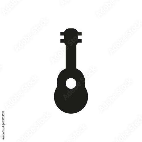 acoustic guitar icon on white background