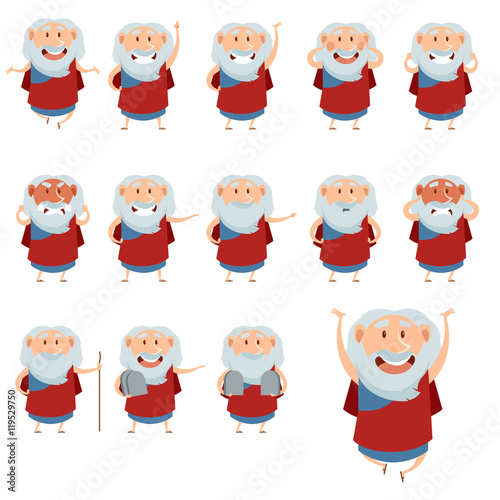Set of Moses icons3
