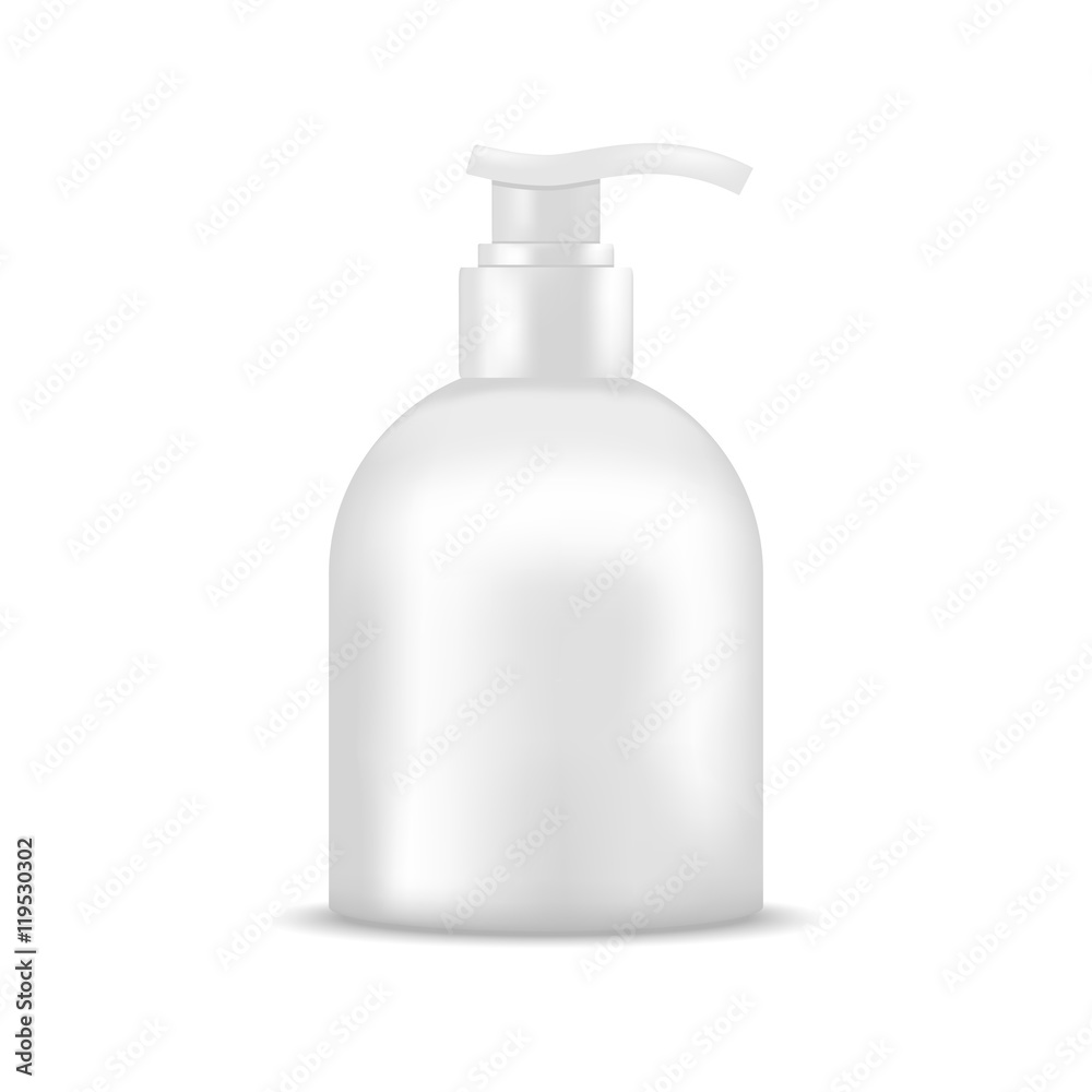 Soap bottle with dispenser pump. Mock up, cosmetic package Soap bottle with dispenser pump. Mock up, cosmetic package