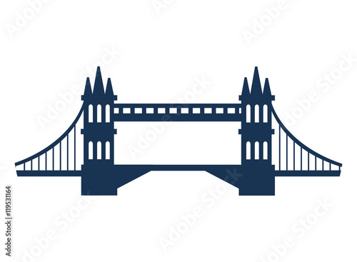 bridge london england landmark culture europe icon. Flat and isolated design. Vector illustration