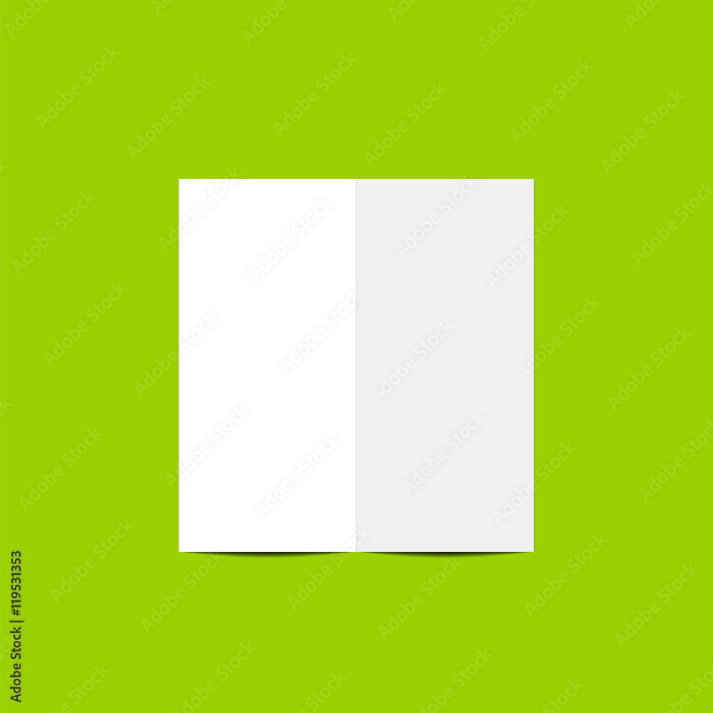 Two-fold brochure leaflet vector illustration Two-fold brochure leaflet vector illustration