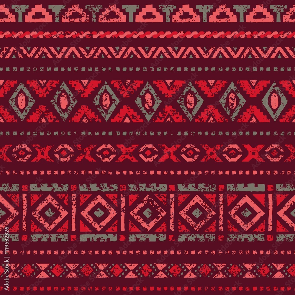 Ethnic seamless background. Tribal geometric color pattern. Hand Ethnic seamless background. Tribal geometric color pattern. Hand