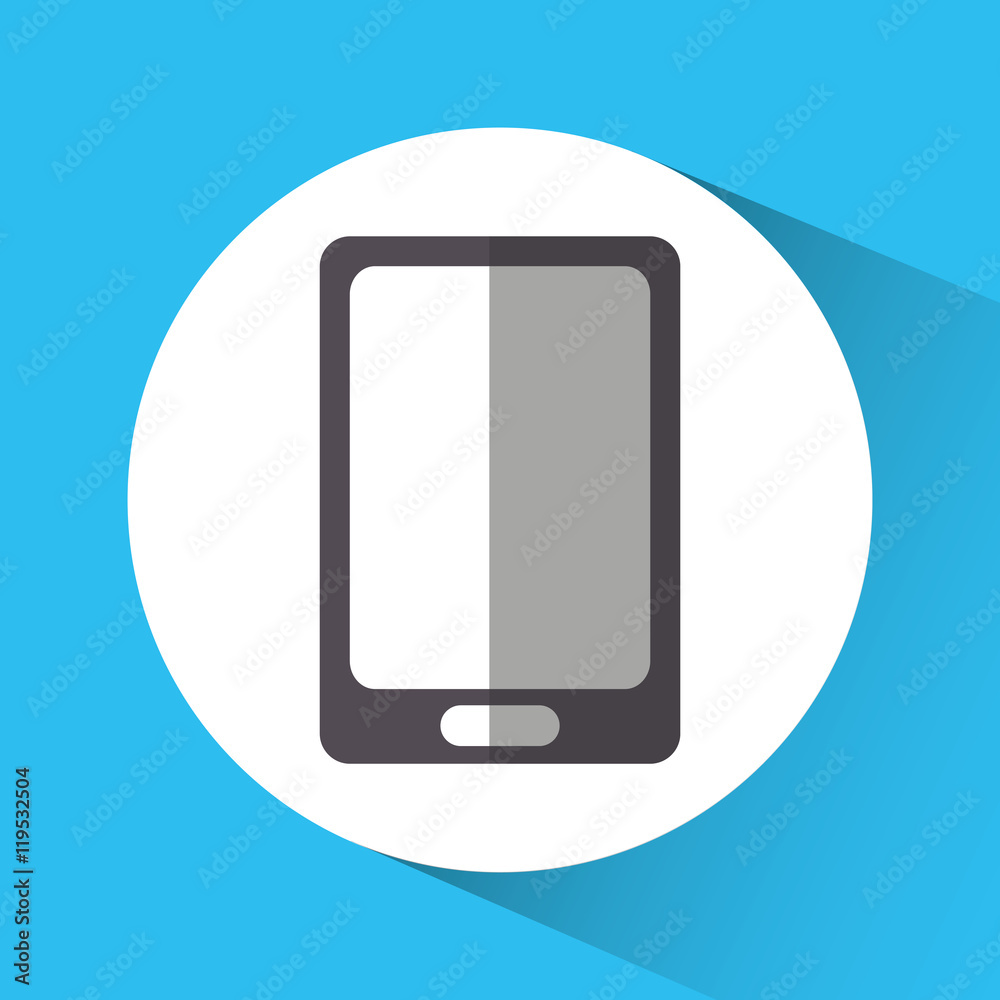 smartphone gadget technology device con. Colorful circle and flat design. Vector illustration