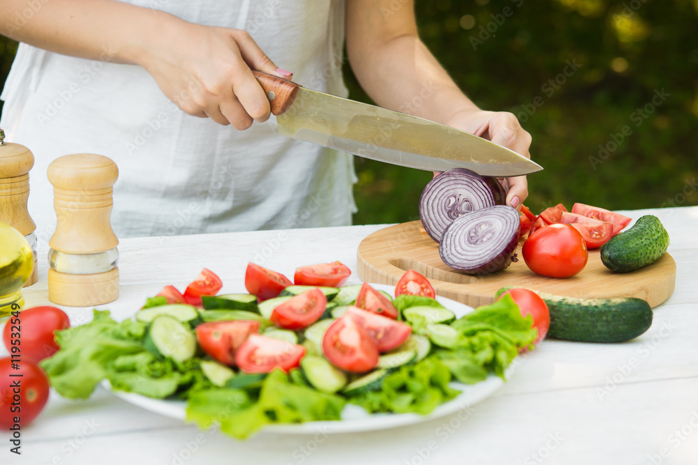 salad in garden