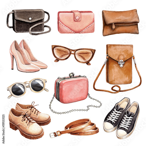 Watercolor fashion illustration