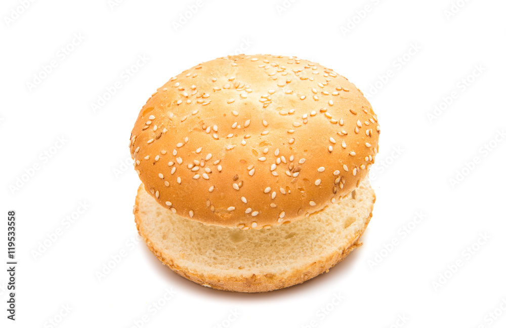 bun with sesame hamburger bun with sesame hamburger