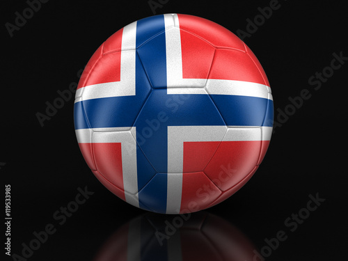 Free Download Soccer football with Norwegian flag. Image with clipping path - GFXLoad