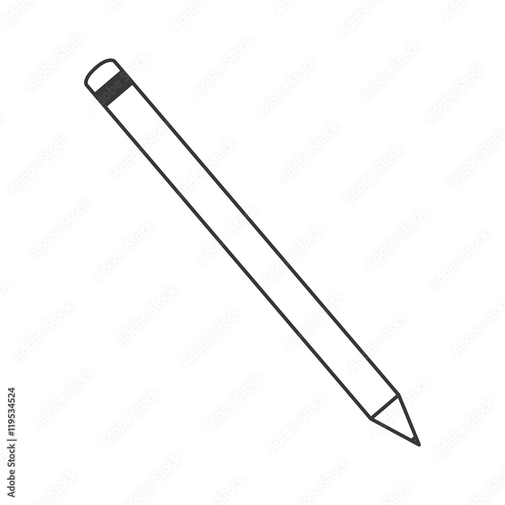 pencil tool write office draw object icon. Flat and isolated design. Vector illustration pencil tool write office draw object icon. Flat and isolated design. Vector illustration