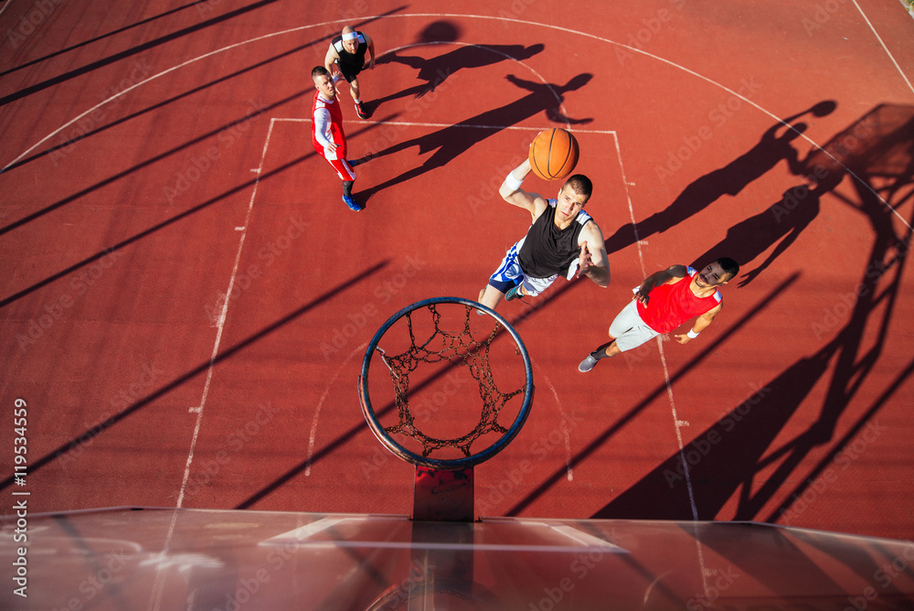 Fototapeta premium Baketball team in action