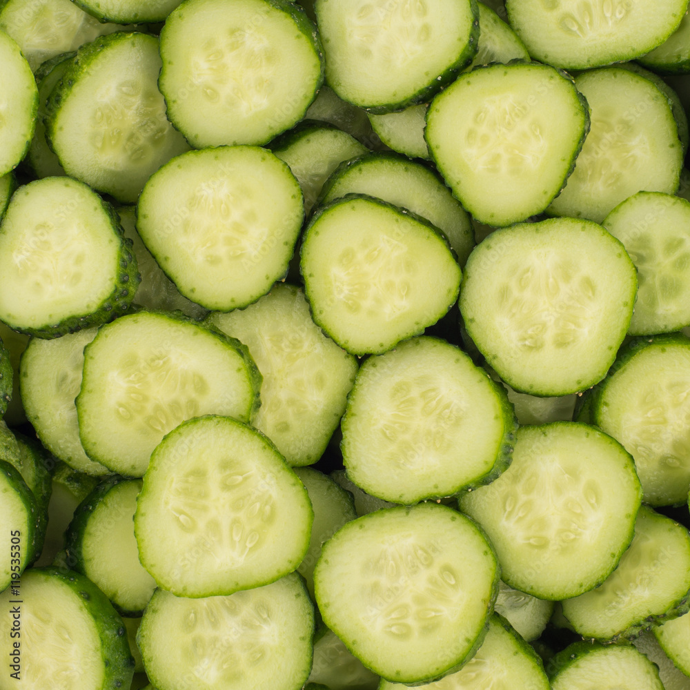 Fresh Cucumber and slices white background. Fresh Cucumber and slices white background.