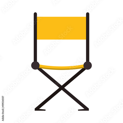 directors chair cinema movie film entertainment icon. Flat and isolated design. Vector illustration