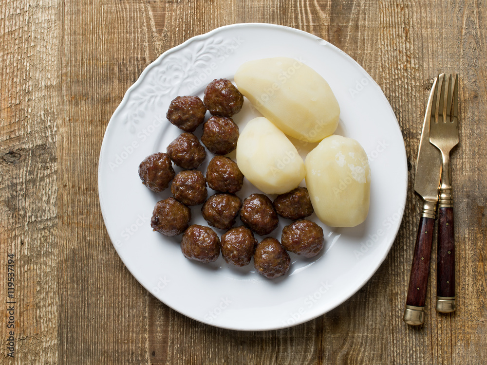 rustic swedish meatball and potato rustic swedish meatball and potato