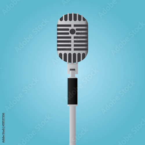 Vintage metal studio microphone.