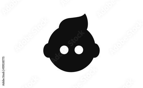 Vector child symbol on white background