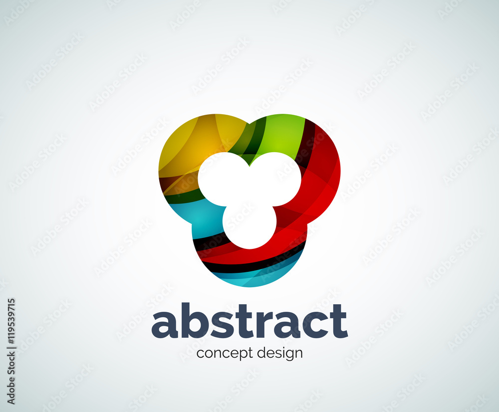 Vector abstruse shape logo template Vector abstruse shape logo template