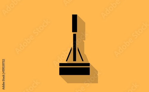 Vector cleaning mop symbol icon on flat background