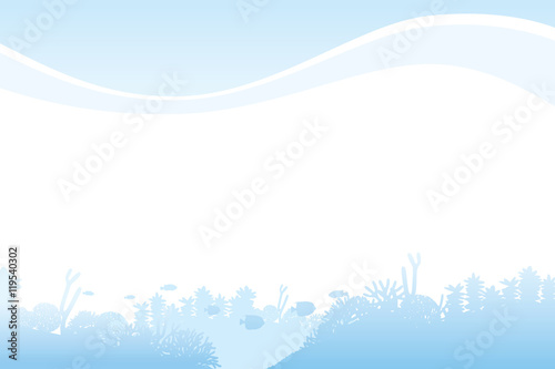Vector illustration of underwater background.