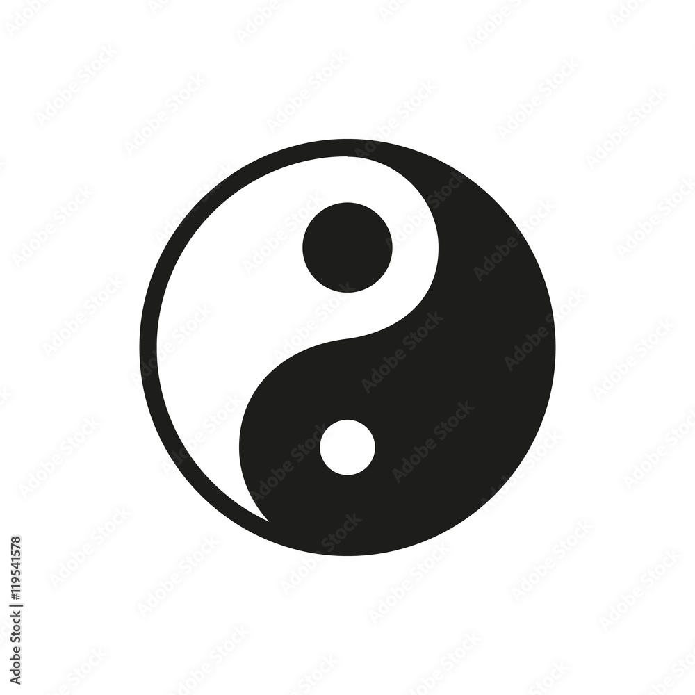 Yin Yang icon on white background Yin Yang icon on white background