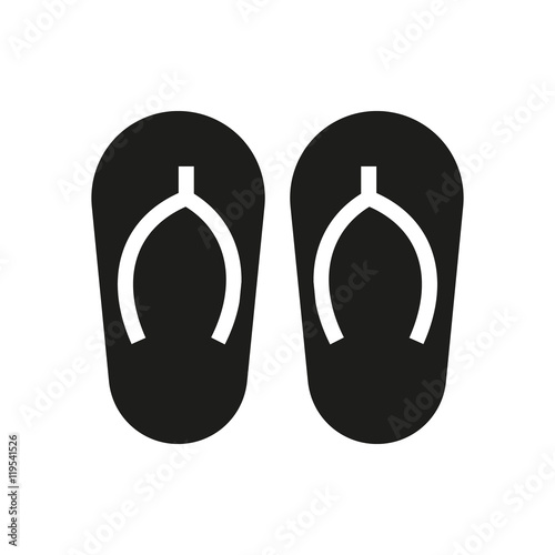 summer sandal icon on white background