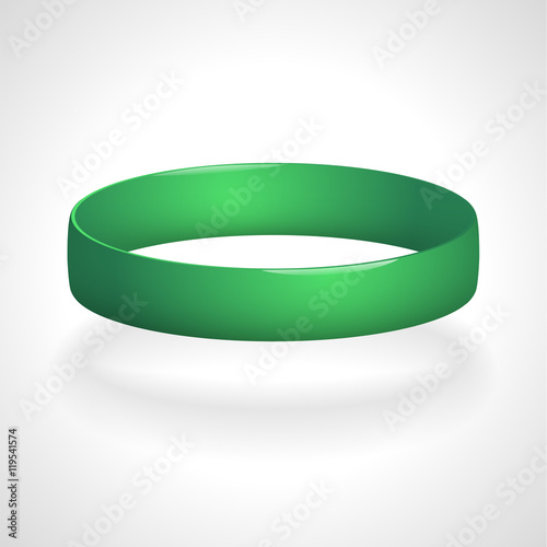 Promo bracelet. Silicone bracelet for hand. Vector illustration.