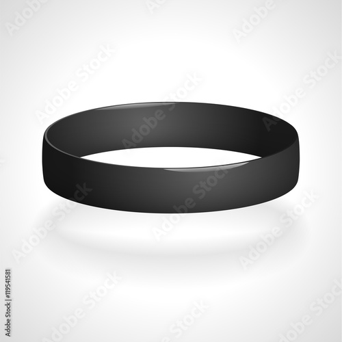 Stampa su tela Promo bracelet. Silicone bracelet for hand. Vector illustration.