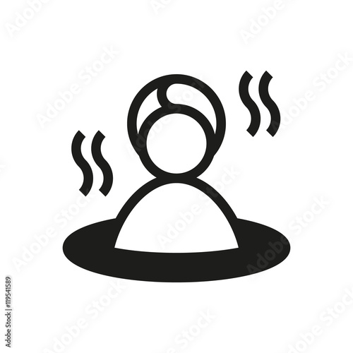 Sauna icon on white background