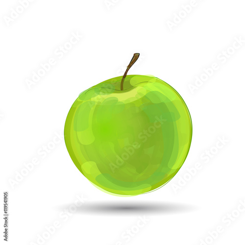 Vector green apple