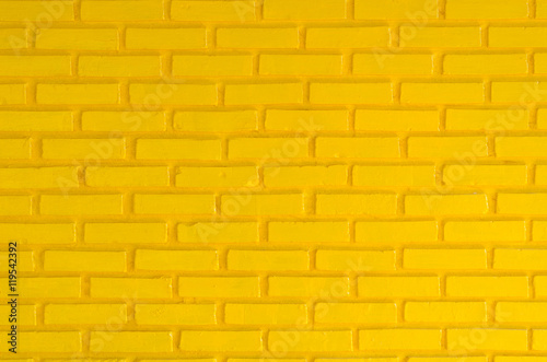 Yellow brick wall texture background