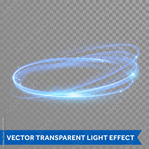 Vector neon light circle in motion